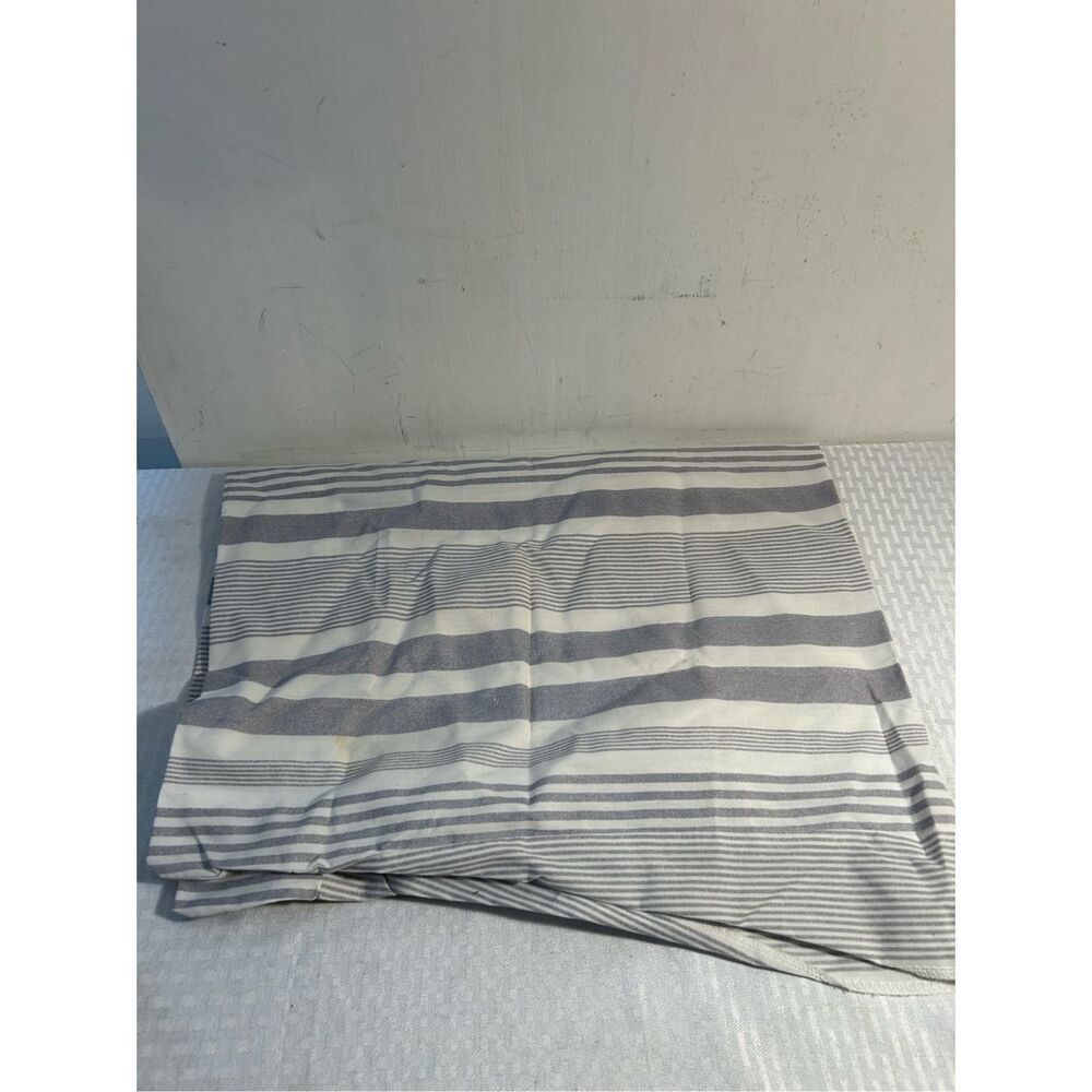 Playpen crib bedding sheet gray white stripes‎ 26"x39"